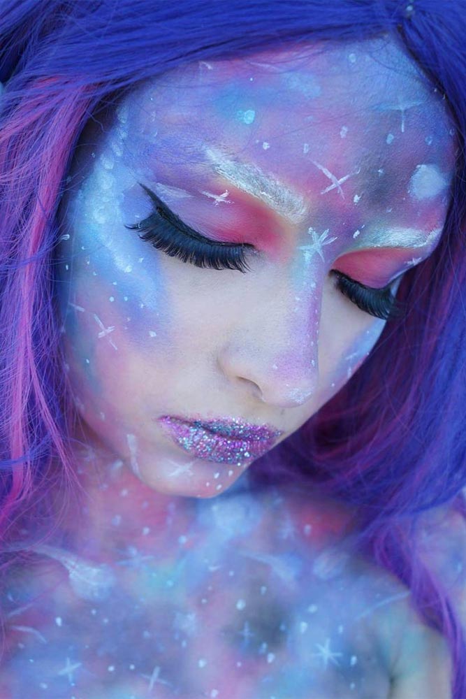 21 Galaxy Makeup Looks Creative Makeup Ideas For Extraordinary Girls Glaminati 2662