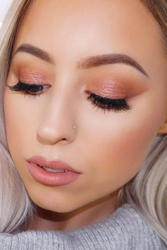 18 Charming Rose Gold Makeup Looks from Day to Night