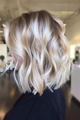 Lovely Blonde Balayage Medium Hair picture 3