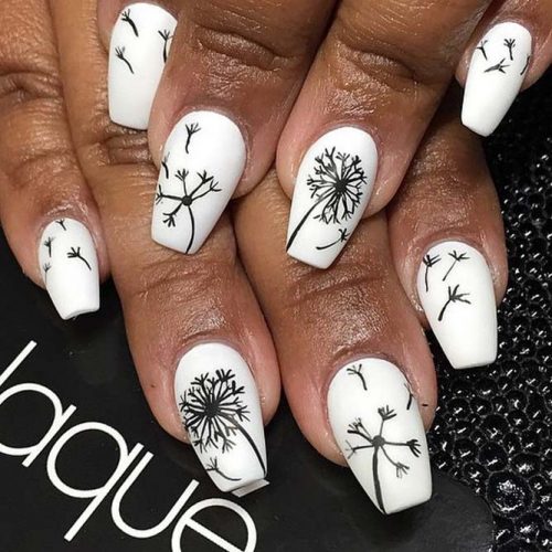 Cute White Coffin Nails picture 3