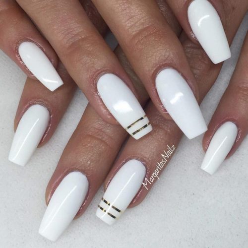 Cute White Coffin Nail picture 5