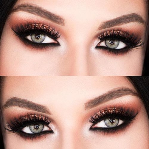 Amazing Smokey Eye Look for Grey Eyes