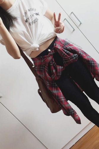 Comfy Fall Outfits with Flannel Shirts picture 5