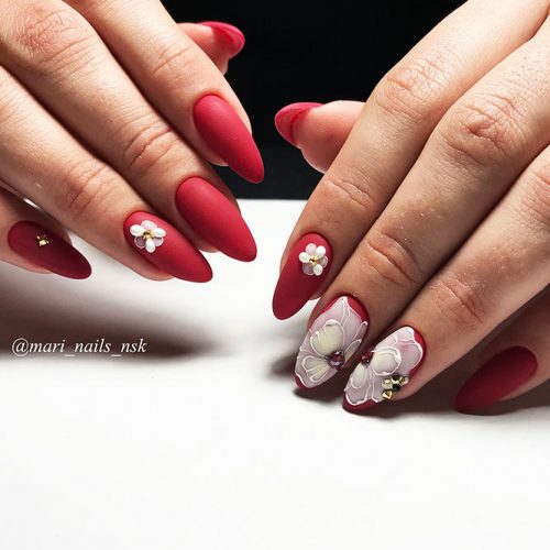 Matte Red Nails for a Classy Look Picture 2