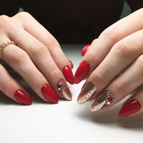 Bright Glitter Red Nails Designs Picture 2