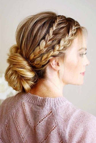 Beautiful Chignon Hairstyles With Braids Picture 3