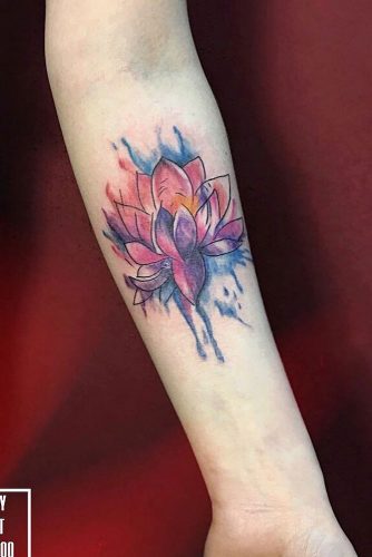 Lotus Flower Tattoo Idea #lotusflower #galaxy