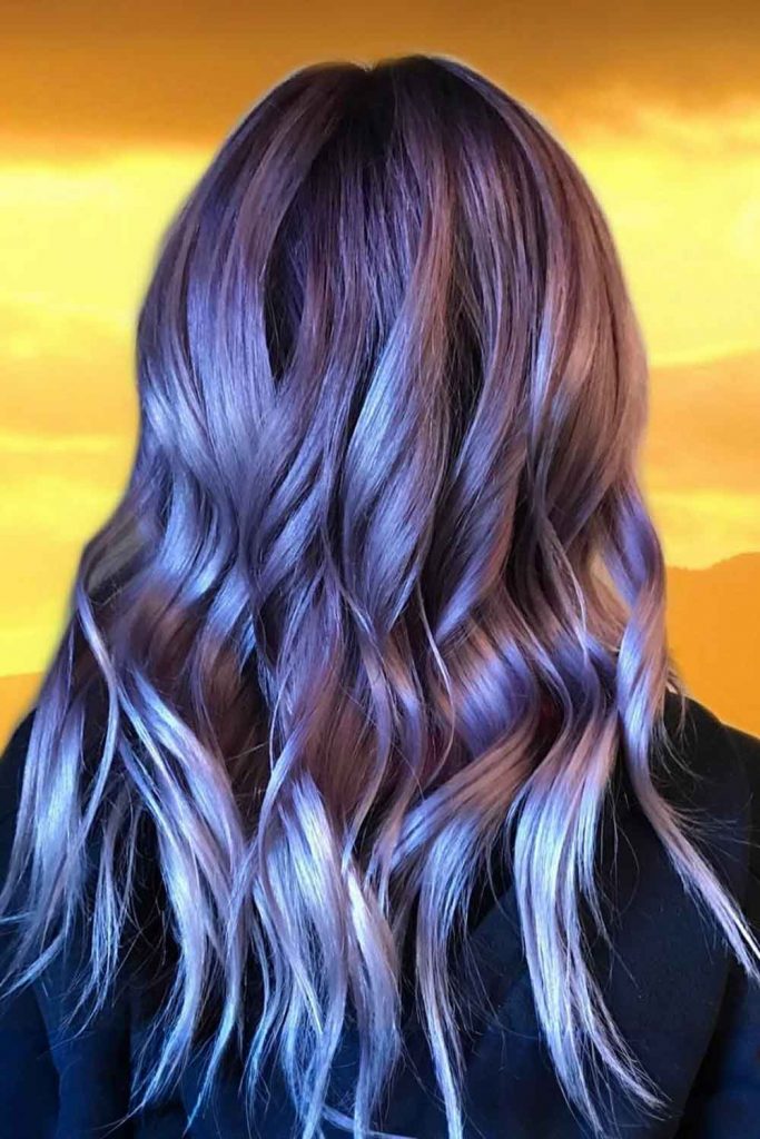 Ash Purple Ombre Hair