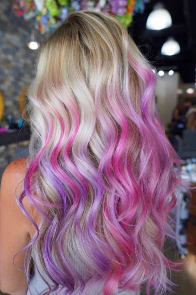 Blonde And Lavender Waves