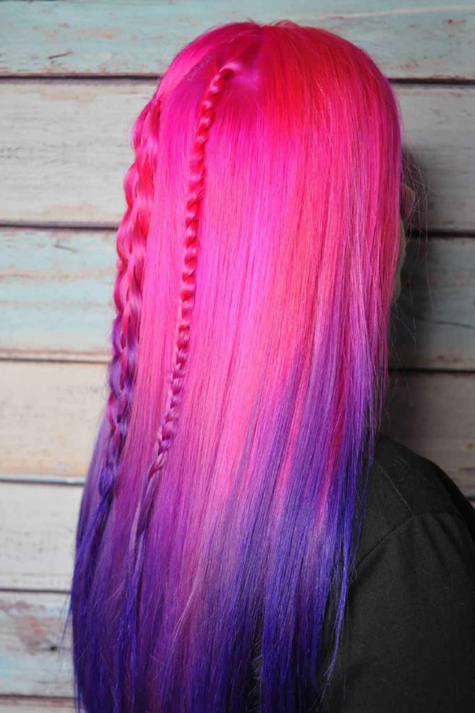 Purple And Hot Pink Ombre