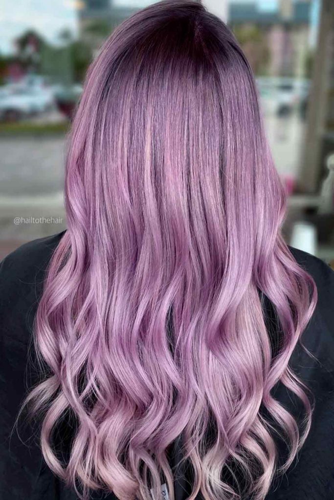 Pale Purple Ombre Hair