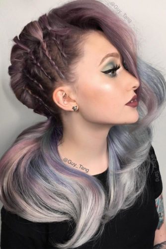 Cute Braids and Bubble Ponytail for Long Hair picture 2
