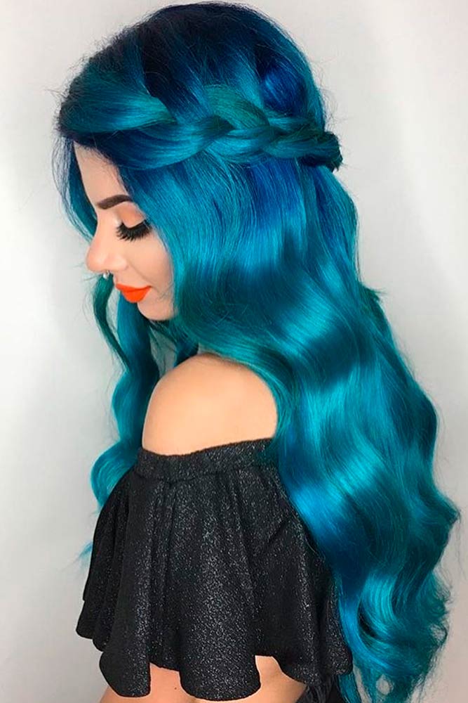 24 Fairy Blue Ombre Hair for Beautiful Girls