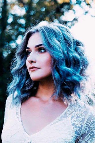 Amazing Blue Curly Hair #curlyhair #bluehair