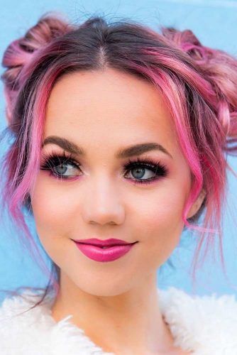 Bright Pink Two Yop Knits #topknotshairstyles #pinkhair