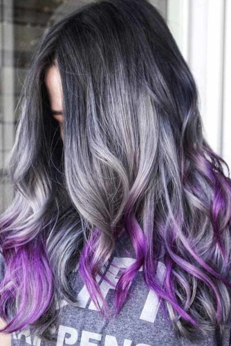 Silver Ombre and Colorful Locks