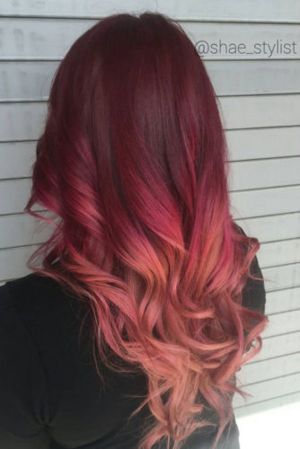 27 Best Red Ombre Hair Color Ideas for Long Hair