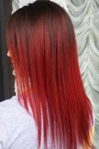 37 Best Red Ombre Hair Color Ideas For Long Hair