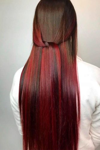 Ombre hair color outlet for long straight hair