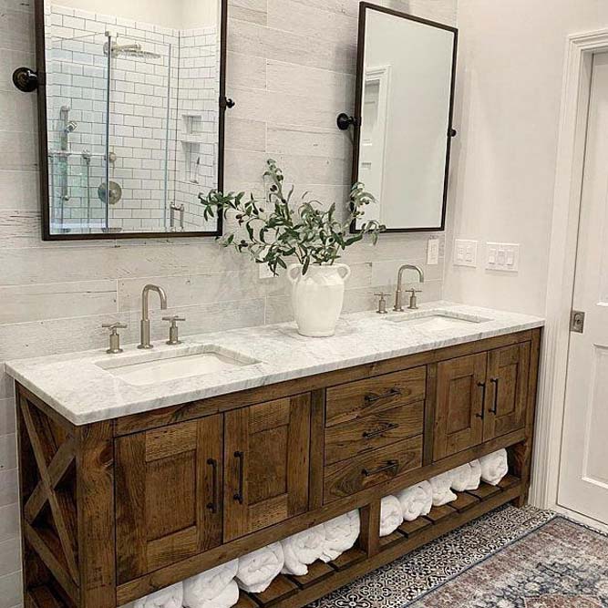 22 Amazing Bathroom Vanities Design Ideas, Rustic Bathroom Vanity Ideas