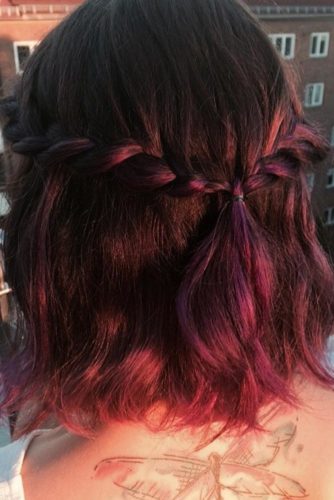 EAsy Twisted Half-Up #redhair #shorthairstyles