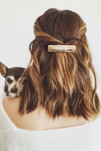 Twisted Half-Up With Barrette #barrette #hairaccessories