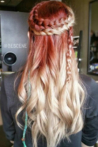 36 Charming Hairstyles for Red Ombre Hair