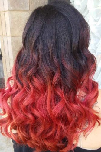 33 Charming Hairstyles for Red Ombre Hair