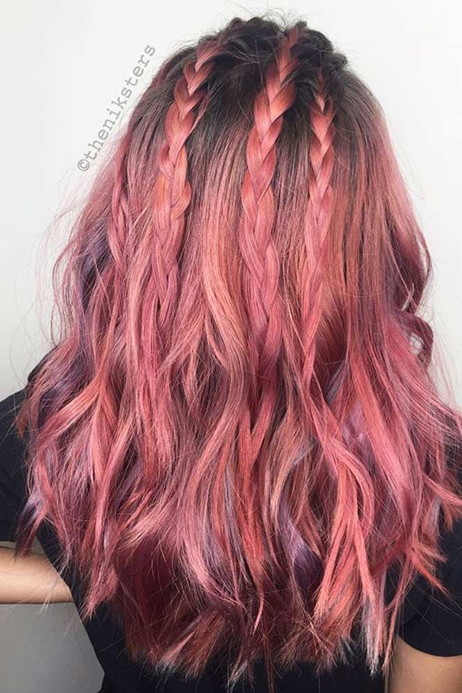 33 Charming Hairstyles for Red Ombre Hair