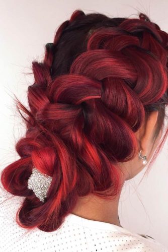 36 Charming Hairstyles for Red Ombre Hair