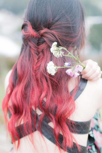 36 Charming Hairstyles for Red Ombre Hair