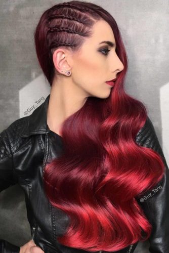 36 Charming Hairstyles for Red Ombre Hair