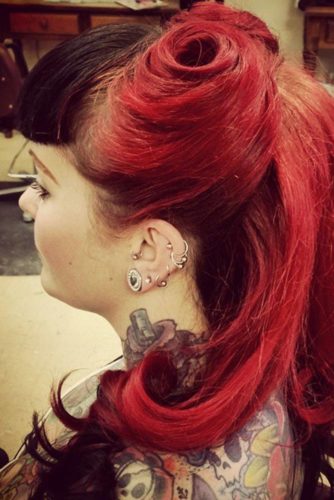 36 Charming Hairstyles for Red Ombre Hair