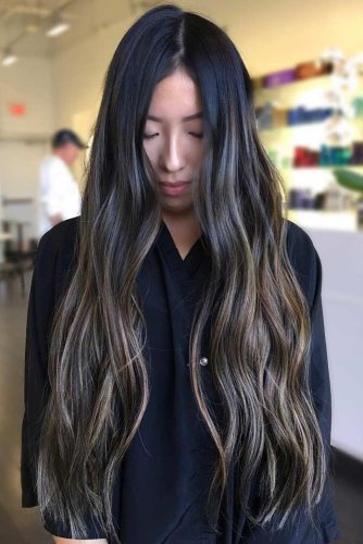 Black to Ombre Brown with Sun-Kissed Tips