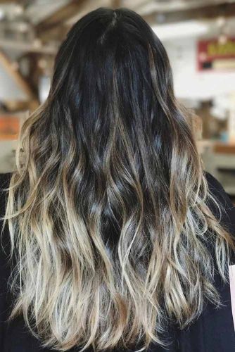 Black to blonde ombre straight hair sale