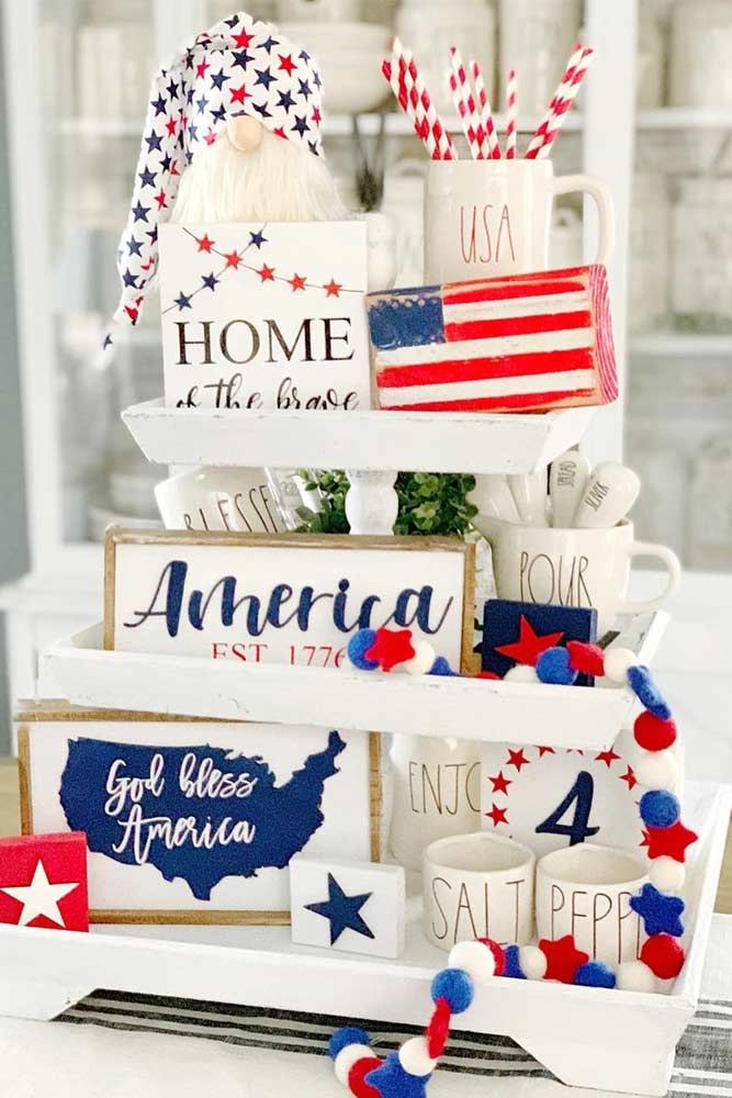 4th O July Centerpiece Idea #patrioticcenterpiece