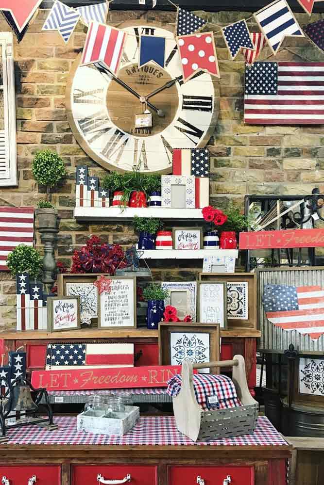 Rustic Outdoor Decorations For 4th Of July #rusticdecorations