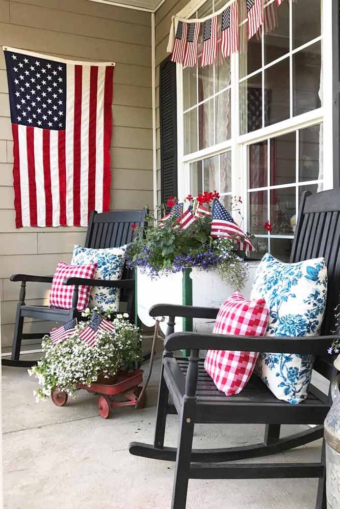 Outdoor Decorate Idea For 4th Of July #outdoordecorations