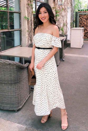 Elegant Maxi Shoulders Off Summer Dresses #whitedress #shouldersoffdress