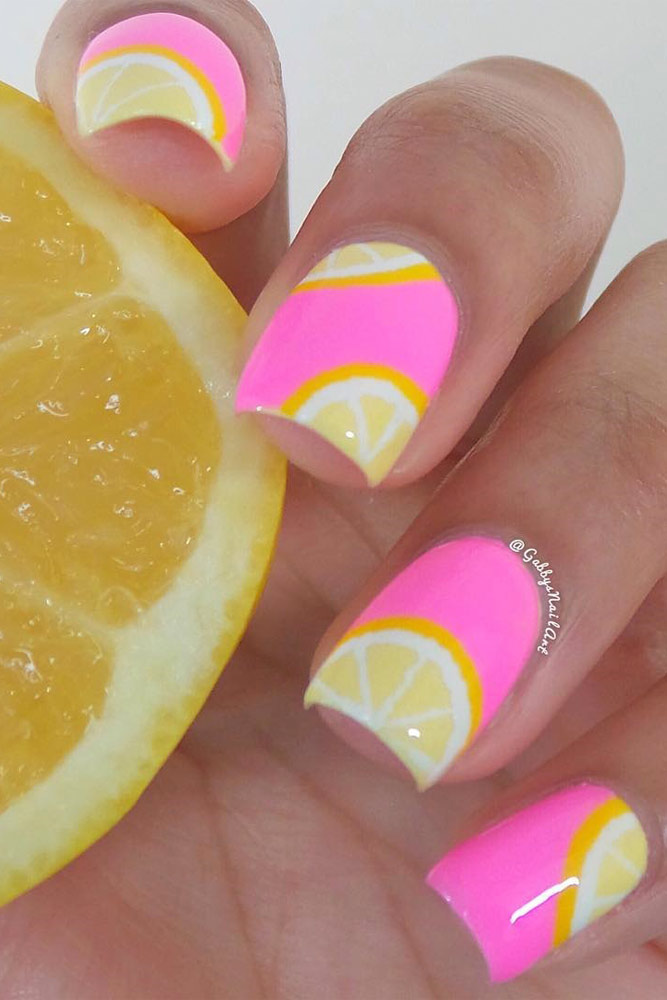 Lemonade Summer Nail Designs