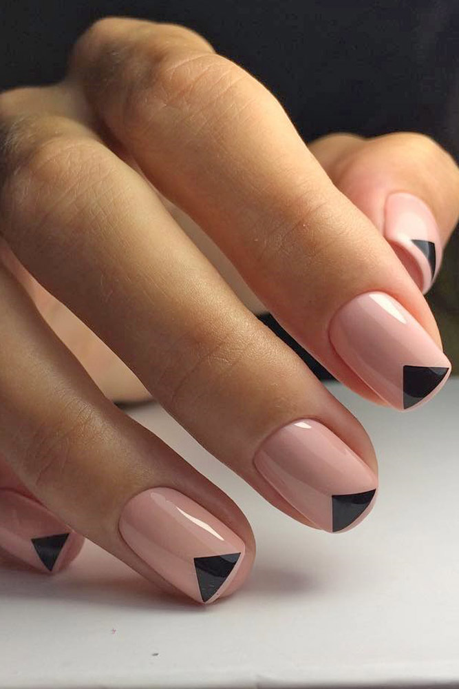 Easy Nail Designs With Triangle Tips