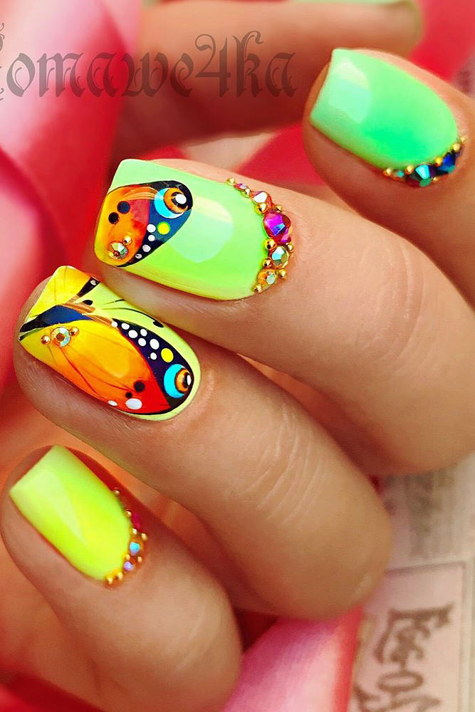 Pin by Marie MuzH❤️‍🔥🌟 on Nąilş | Rave nails, Neon acrylic nails, Dope nail  designs