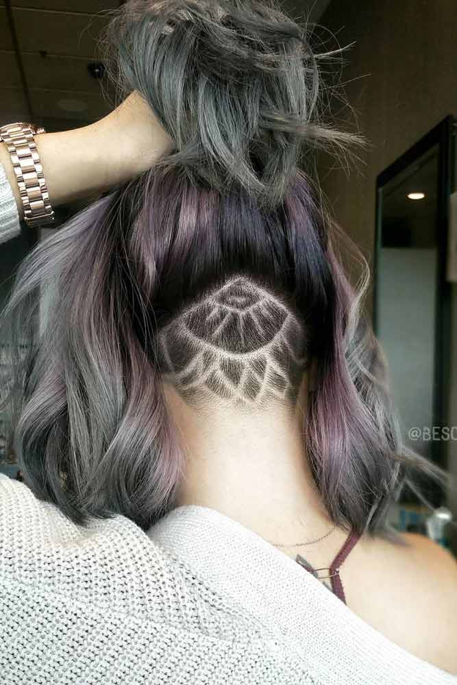 Bohemian Hair Tattoo With Grey And Purple Vibes #hairtatoo #longhair