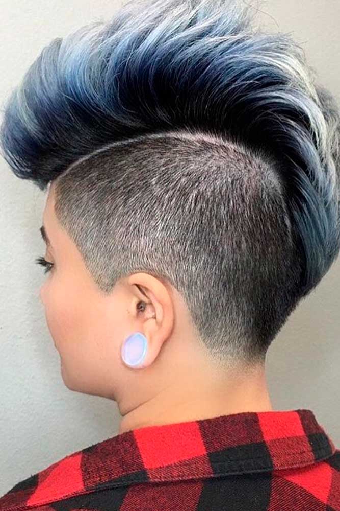 Spiky Shaved Mohawk #mohawkhair #colorfulhair