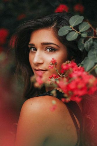 Female Portrait With Flowers #flowers #portrait