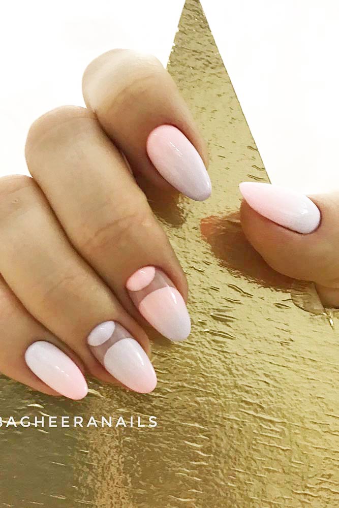 Pastel Ombre With Negative Space Art #pastelombre #moonnailsart