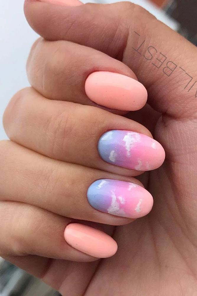 Sunset Ombre Nails Design #sunset 