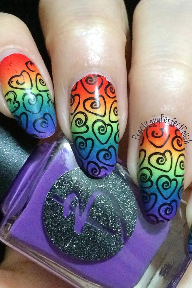 18 Amazing Rainbow Nails to Make You Smile