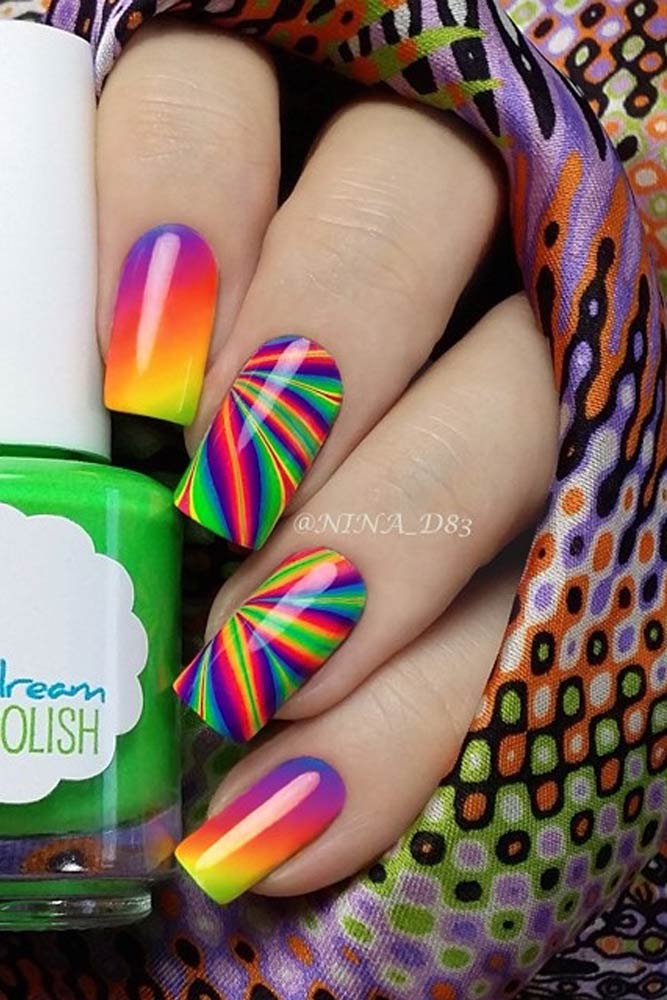 18 Amazing Rainbow Nails to Make You Smile