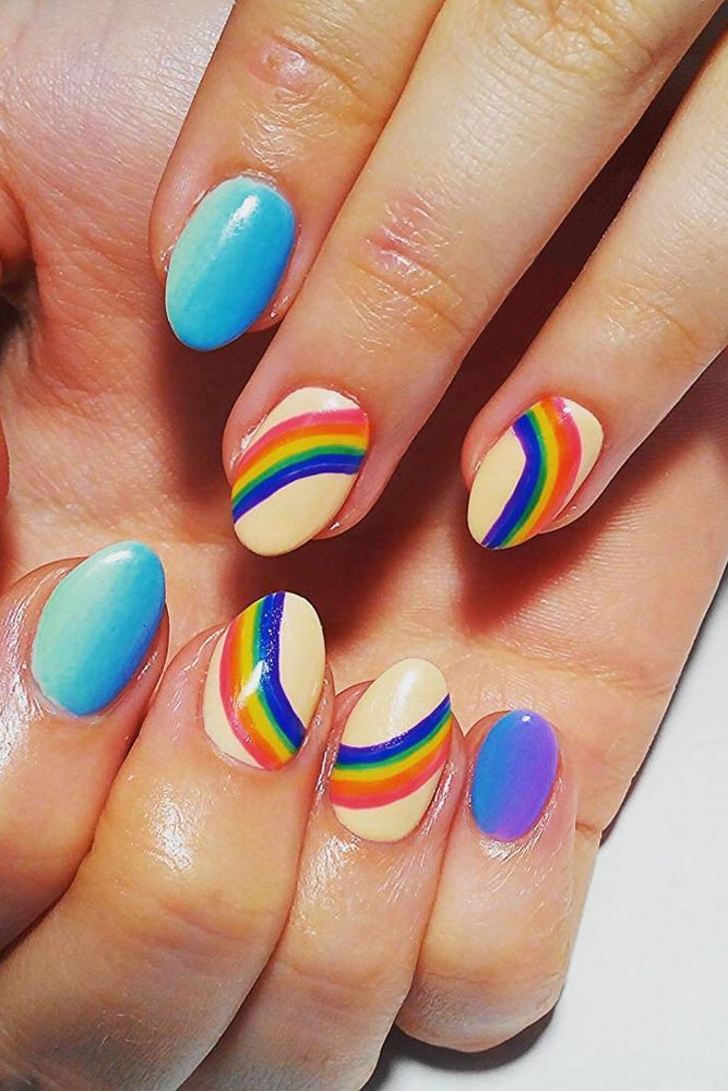 18 Amazing Rainbow Nails to Make You Smile